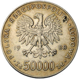 1988 - Polska - 50000 zł - Józef Piłsudski