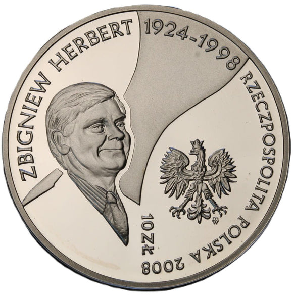 2008 - Polska - 10 zł - Zbigniew Herbert