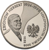 2008 - Polska - 10 zł - Zbigniew Herbert