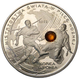 2002 - Polska - 10 zł - XVII Mistrzostwa Świata w Piłce Nożnej - bursztyn