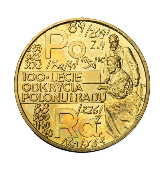 1998 - Polska - 2 zł - 100-lecie Odkrycia Polonu i Radu