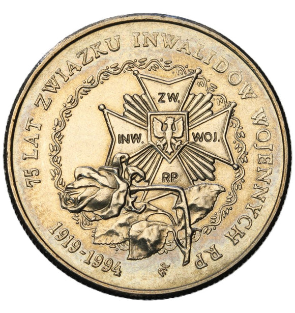 1994 - Polska - 20000 zł - 75 lat Związku Inwalidów Wojennych RP