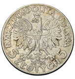 1934 - Polska - 5 zł - Polonia (Głowa Kobiety)