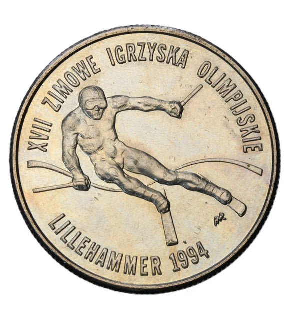 1993 - Polska - 20000 zł - XVII Zimowe Igrzyska Olimpijskie - Lillehammer 1994