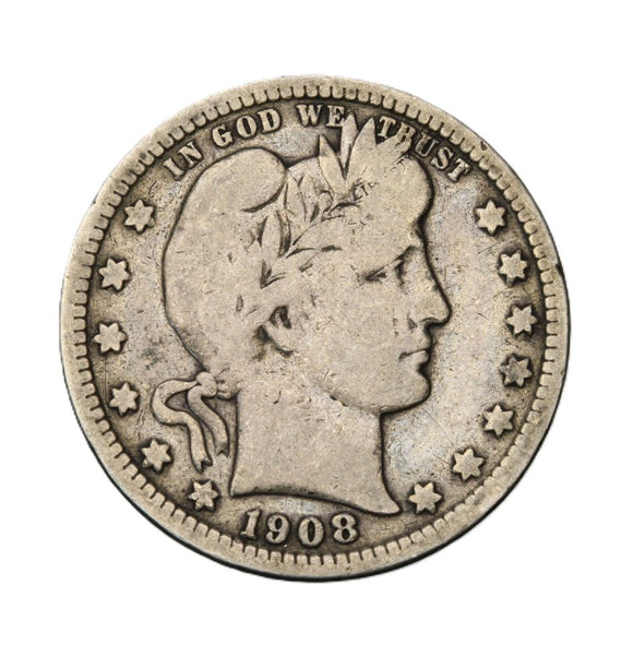 1908 - USA - 1/4 Dolara - Barber Quarter Dollar