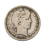 1908 - USA - 1/4 Dolara - Barber Quarter Dollar