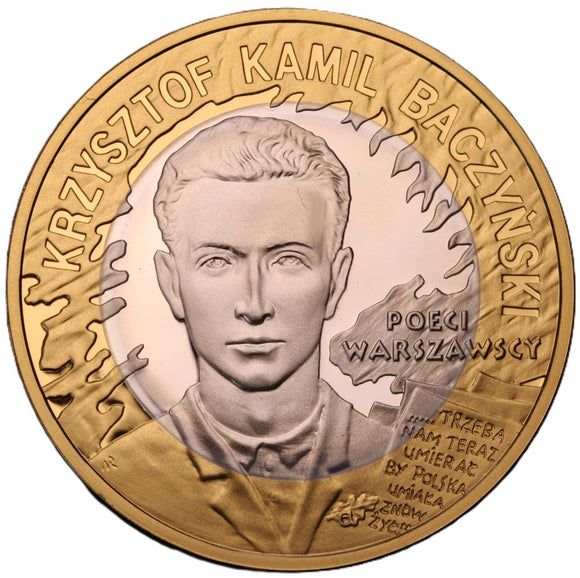 2009 - Polska - 10 zł - 65 Rocznica Powstania Warszawskiego - K.K. Baczyński