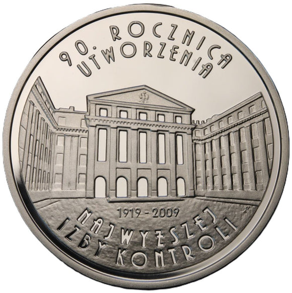 2009 - Polska - 10 zł - 90 Rocznica Utworzenia NIK