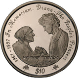 1997 - Sierra Leone - 10 Dolarów - Diana i Matka Teresa