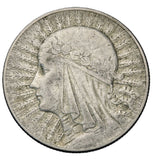 1933 - Polska - 5 zł - Polonia (głowa kobiety)