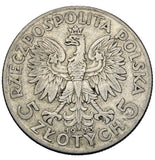 1933 - Polska - 5 zł - Polonia (głowa kobiety)
