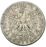 1933 - Polska - 5 zł - Polonia (głowa kobiety)