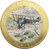 2018 - Wielka Brytania - 1 Korona - 100-lecie Królewskich Sił Powietrznych