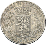 1870 - Belgia - 5 Franków