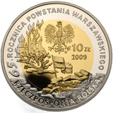 2009 - Polska - 10 zł - 65 Rocznica Powstania Warszawskiego - T. Gajcy