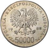 1988 - Polska - 50000 zł - Józef Piłsudski