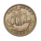 1937 - Wielka Brytania - 1/2 Pensa