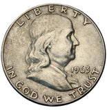 1963 - USA - 1/2 Dolara - Franklin Half Dollar