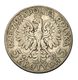 1932 - Polska - 5 zł - Polonia (głowa kobiety)