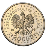 1993 - Polska - 20000 zł - XVII Zimowe Igrzyska Olimpijskie - Lillehammer 1994