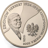 2008 - Polska - 10 zł - Zbigniew Herbert