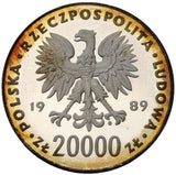 1989 - Polska - 20000 zł - XIV Mistrzostwa świata w Piłce Nożnej - Włochy 1990