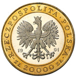 1991 - Polska - 20000 zł - 225 lat Mennicy Warszawskiej