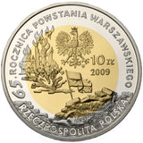 2009 - Polska - 10 zł - 65 Rocznica Powstania Warszawskiego - T. Gajcy