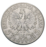 1932 - Polska - 5 zł - Polonia (głowa kobiety)