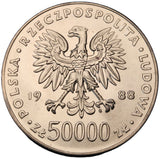 1988 - Polska - 50000 zł - Józef Piłsudski