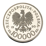 1990 - Polska - 100000 zł - Solidarność 1980 - 1990 - mała