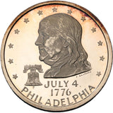 1976 - Medal - USA - 200-lecie Niepodległości USA - Benjamin Franklin