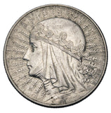 1933 - Polska - 5 zł - Polonia (głowa kobiety)