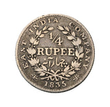 1835 - Indie - 1/4 Rupee