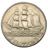 1936 - Polska - 5 zł - Żaglowiec
