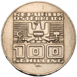 1975 - Austria - 100 Szylingów - 50-lecie Szylinga