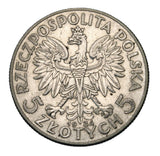 1934 - Polska - 5 zł - Polonia (Głowa Kobiety)