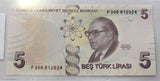 2022 - Turcja - 5 Lirów <br> F306812024