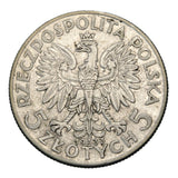 1933 - Polska - 5 zł - Polonia (głowa kobiety)