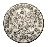 1934 - Polska - 5 zł - Polonia (Głowa Kobiety)