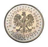 1993 - Polska - 20000 zł - XVII Zimowe Igrzyska Olimpijskie - Lillehammer 1994