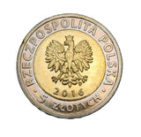 2016 - Polska - 5 zł - Zamek Książąt Pomorskich w Szczecinie