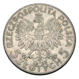 1933 - Polska - 5 zł - Polonia (głowa kobiety)