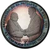 1997 - Kuba - 10 Pesos - Wizyta Fidela Castro w Watykanie w 1996r.