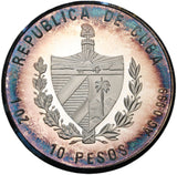1997 - Kuba - 10 Pesos - Wizyta Fidela Castro w Watykanie w 1996r.