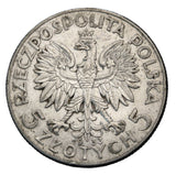 1933 - Polska - 5 zł - Polonia (głowa kobiety)