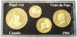 1984 - Kanada - Zestaw 4 medali - Wizyta Jana Pawła II w Kanadzie 1984r.