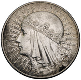 1933 - Polska - 10 zł - Polonia (Głowa Kobiety)