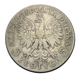 1933 - Polska - 5 zł - Polonia (głowa kobiety)