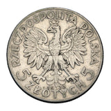 1933 - Polska - 5 zł - Polonia (głowa kobiety)